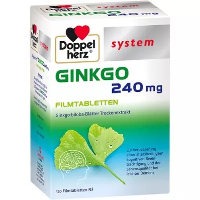DOPPELHERZ Ginkgo 240 mg system filmomhulde tabletten, 120 st