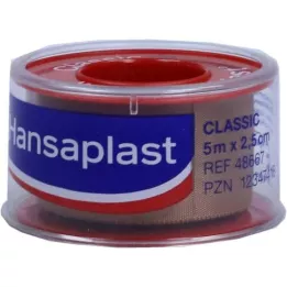 HANSAPLAST Fixatiepleister Classic 2,5 cm x 5 m, 1 st