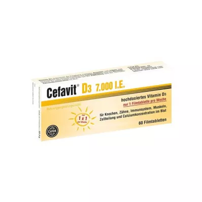 Cefavit D3 7.000 IE filmomhulde tabletten, 60 stuks