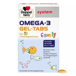 DOPPELHERZ Omega-3 gel tabs familiesysteem, 60 stuks