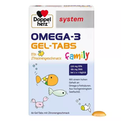 Doppelherz Omega-3 Gel Tabs familiesysteem, 60 stuks Doppelherz Omega-3 Gel Tabs familiesysteem, 60 stuks