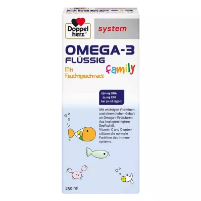 DOPPELHERZ Omega-3 vloeibaar familiesysteem, 250 ml DOPPELHERZ Omega-3 vloeibaar familiesysteem, 250 ml