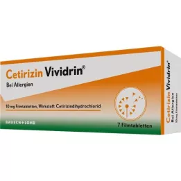 CETIRIZIN Vividrin 10 mg filmomhulde tabletten, 7 st