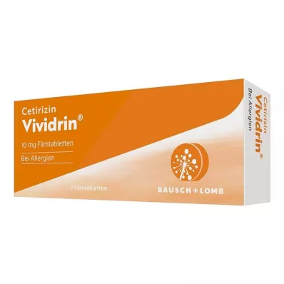 CETIRIZIN Vividrin 10 mg filmomhulde tabletten, 7 st