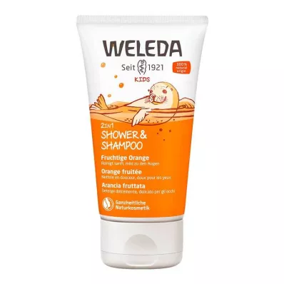 WELEDA Kids 2in1 Douche & Shampoo Fruity Sinaasappel, 150 ml WELEDA Kids 2in1 Douche & Shampoo Fruity Sinaasappel, 150 ml