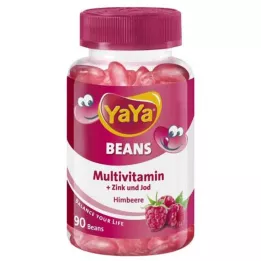 YAYA BEANS Framboos Zink en Jodium kauwtabletten, 90 stuks