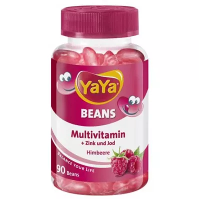 YAYA BEANS Framboos Zink en Jodium kauwtabletten, 90 stuks