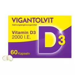 VIGANTOLVIT 2000 I.U. vitamine D3 zachte capsules, 60 st
