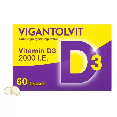 VIGANTOLVIT 2000 I.U. vitamine D3 zachte capsules, 60 st