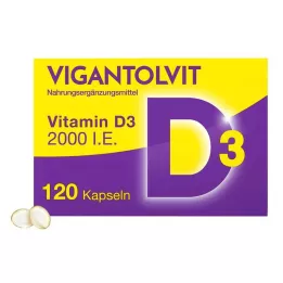 VIGANTOLVIT 2000 I.U. vitamine D3 zachte capsules, 120 st