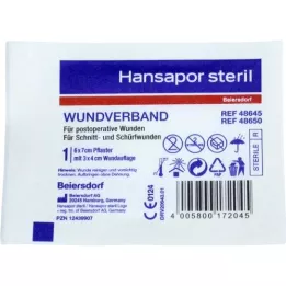 HANSAPOR steriel wondverband 6x7 cm, 1 st