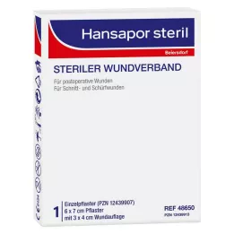 HANSAPOR steriel wondverband 6x7 cm, 1 st