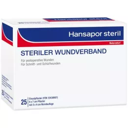 HANSAPOR steriel wondverband 6x7 cm, 25 stuks