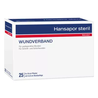 HANSAPOR steriel wondverband 8x10 cm, 3 stuks