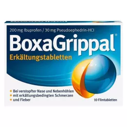 BoxaGrippal verkoudheidstabletten 200 mg/30 mg filmomhulde tabletten, 10 stuks
