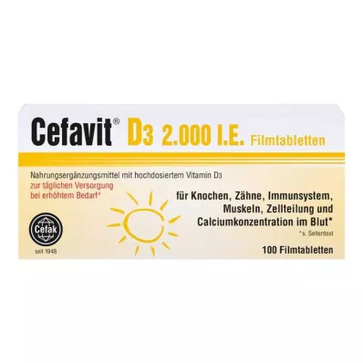 CEFAVIT D3 2.000 I.U. filmomhulde tabletten, 100 st