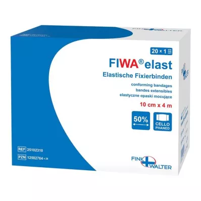 Elastisch bevestigingsverband 10 cmx4 m met cellofaancoating, 1 stuk
