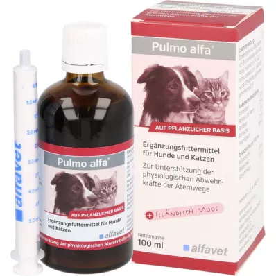 PULMO ALFA Aanvullend vloeibaar voer voor honden/katten, 100 ml