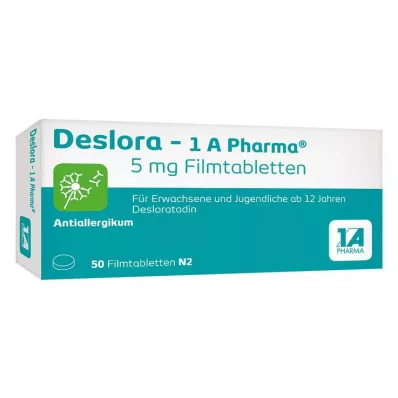 DESLORA-1A Pharma 5 mg filmomhulde tabletten, 50 st DESLORA-1A Pharma 5 mg filmomhulde tabletten, 50 st