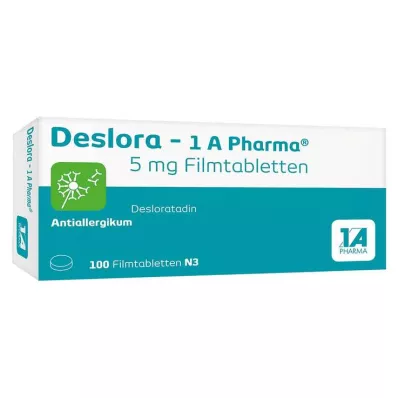 DESLORA-1A Pharma 5 mg Filmomhulde Tabletten, 100 Capsules DESLORA-1A Pharma 5 mg Filmomhulde Tabletten, 100 Capsules