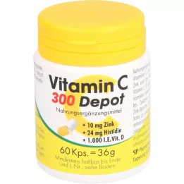 VITAMIN C 300 Depot+Zink+Histidine+D Capsules, 60 Capsules