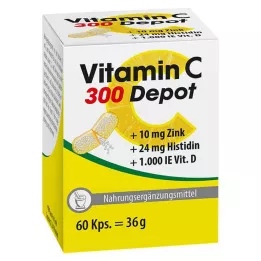 VITAMIN C 300 Depot+Zink+Histidine+D Capsules, 60 Capsules