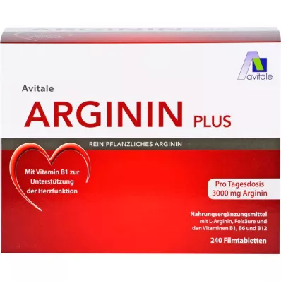 ARGININ PLUS Vitamine B1+B6+B12+foliumzuur filmomhulde tabletten, 240 stuks