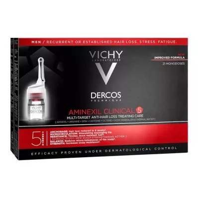 Vichy Dercos Aminexil Klinisch 5 voor mannen, 21X6 ml