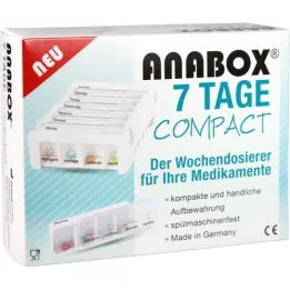 ANABOX Compacte 7 dagen wekelijkse doseerdispenser wit, 1 st
