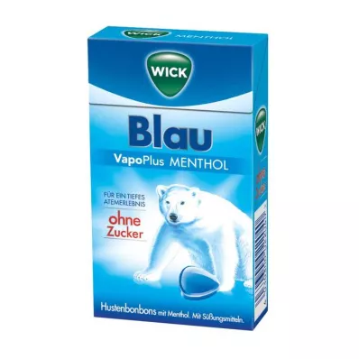 WICK BLAU Mentholsnoepjes zonder suiker Clickbox, 46 g