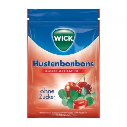 WICK Wilde kers & Eucalyptus snoepjes zonder suikerzakje, 72 g