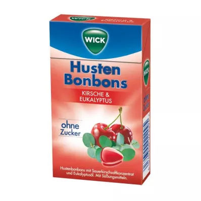 WICK Wilde kers & Eucalyptussnoepjes zonder suiker Clickb, 46 g WICK Wilde kers & Eucalyptussnoepjes zonder suiker Clickb, 46 g