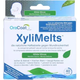 ORACOAT XyliMelts lijmtabletten mild mint, 40 stuks