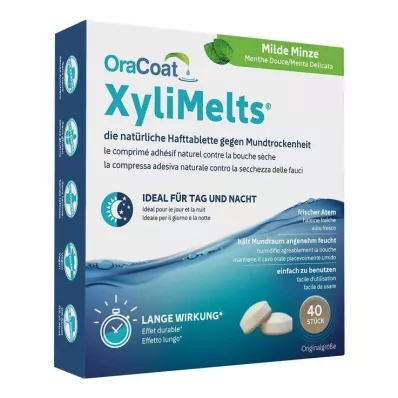 ORACOAT XyliMelts lijmtabletten mild mint, 40 stuks