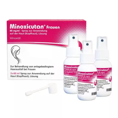 Minoxicutan® vrouwen 20 mg/ml spray, 3X60 ml Minoxicutan® vrouwen 20 mg/ml spray, 3X60 ml