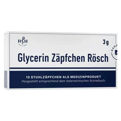 Glycerine zetpillen Rösch 3 g tegen constipatie, 10 st Glycerine zetpillen Rösch 3 g tegen constipatie, 10 st