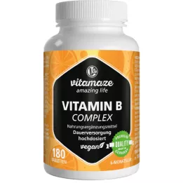 VITAMIN B COMPLEX veganistische tabletten met hoge dosering, 180 stuks