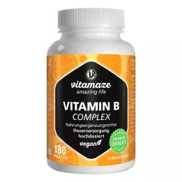VITAMIN B COMPLEX veganistische tabletten met hoge dosering, 180 stuks