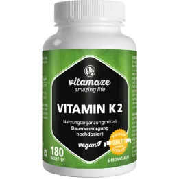 VITAMIN K2 200 μg veganistische tabletten met hoge dosis, 180 stuks