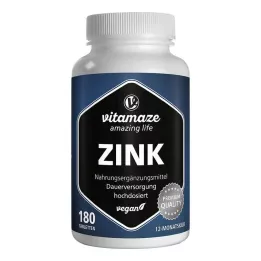 ZINK 25 mg veganistische tabletten met hoge dosering, 180 stuks