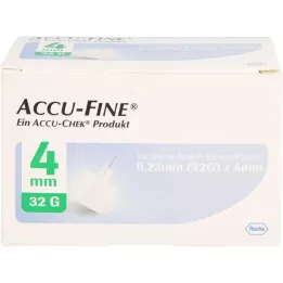 ACCU FINE steriele naalden voor insulinepennen 4 mm 32 G, 100 stuks