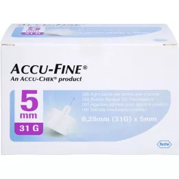 ACCU FINE steriele naalden voor insulinepennen 5 mm 31 G, 100 stuks