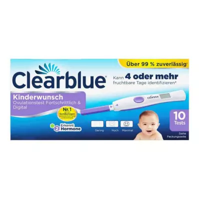 CLEARBLUE Ovulatietest gevorderd & digitaal, 10 stuks CLEARBLUE Ovulatietest gevorderd & digitaal, 10 stuks