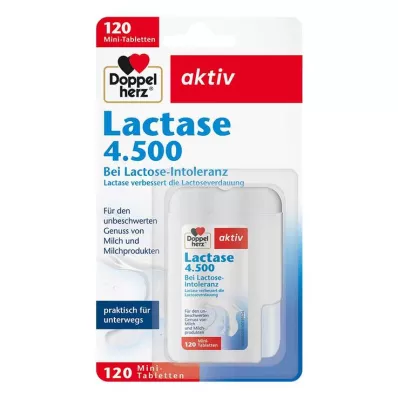 DOPPELHERZ Lactase 4.500 tabletten, 120 stuks DOPPELHERZ Lactase 4.500 tabletten, 120 stuks