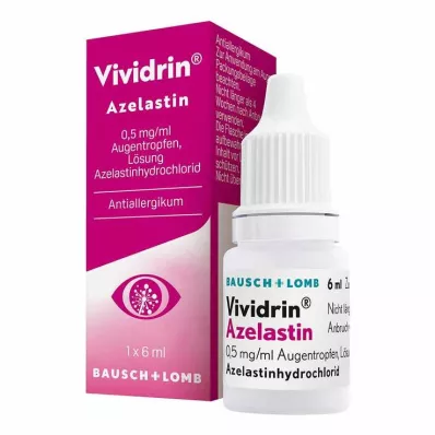 VIVIDRIN Azelastine 0,5 mg/ml oogdruppels, 6 ml VIVIDRIN Azelastine 0,5 mg/ml oogdruppels, 6 ml