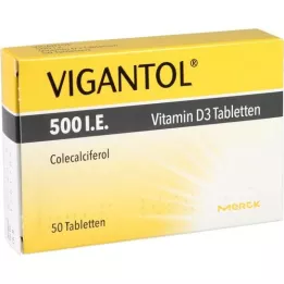 VIGANTOL 500 I.U. vitamine D3 tabletten, 50 stuks