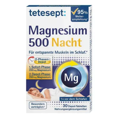 TETESEPT Magnesium 500 Nacht Tabletten, 30 stuks