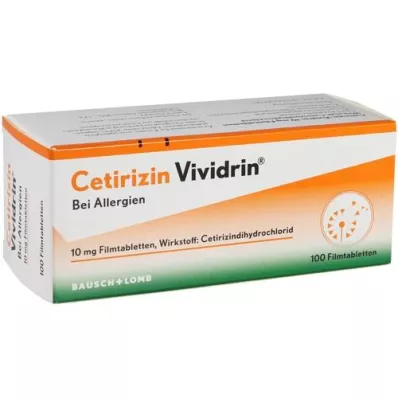 CETIRIZIN Vividrin 10 mg filmomhulde tabletten, 100 st