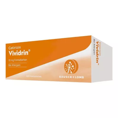 CETIRIZIN Vividrin 10 mg filmomhulde tabletten, 100 st CETIRIZIN Vividrin 10 mg filmomhulde tabletten, 100 st