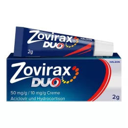 ZOVIRAX Duo 50 mg/g / 10 mg/g crème, 2 g